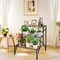 Black 3-Tier Iron Plant Stand Ladder Shelves for Indoor Outdoor Plants